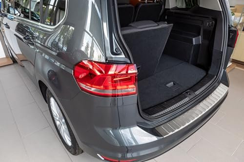 Aroba AR325-BL Edelstahl Schwarz Black Chrome Ladekantenschutz kompatibel mit Volkswagen Touran 5T 2. Gen ab BJ. 9.2015> passgenau Abkantung Farbe Schwarz-Anthrazit