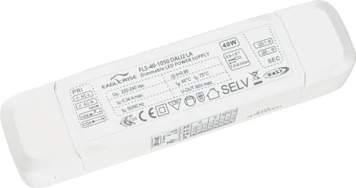 HuaTec Transformateur LED 40 W à intensité variable DALI2 Push Taster (Pri) Multi sortie 700 mA - 1050 mA - Alimentation LED sans scintillement