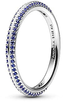 PANDORA ME Blauer Pavé-Ring aus Sterling-Silber mit Cubic Zirkonia, Gr. 50, 199679C03-50