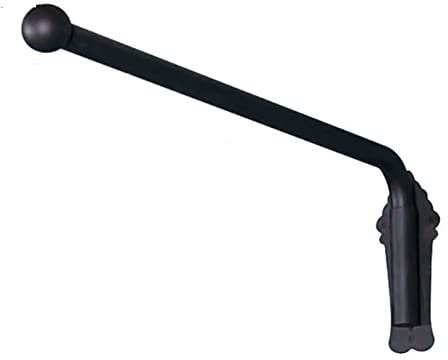 BEGRO Heavy Duty Swing Arm Curtain Rods, Portiere Rod for Side Panels Window Curtain Display Stand Drapery Arm Fdoor Curtain Rail Swing Arm (Color : Black, Size : 35IN)