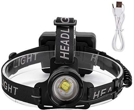 ADITAM Hight Bright Headlamp-USB Carga LED Head Light Outdoor Portable Headlight Linterna para Ciclismo Camping Double The Comfort