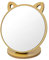 Espejo de Maquillaje, DEANKEJI Espejo Pequeño Creativa de Oreja de Gato, Espejo Plegable Angulo Ajustable, Espejo de Mesa con Base de Madera - Estilo Lindo para Sala de Estar Dormitorio