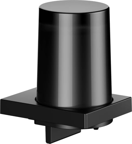 KEUCO Edition 11 Seifenspender mit Stülpbecher, 180 ml, Metall schwarz matt | Made in Germany, nachfüllbar, inkl. Schrauben und Dübel, Lotionspender zum Bohren