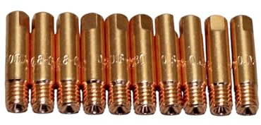 STM Der Meisterladen Stromdüse Kontaktrohr Schweißdüsen 10 Stk. 0,6mm-1,2mm M6x25 MIG/MAG Typ 14/15 (10 Stk. 0,8 mm)