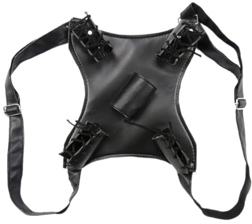 DOITOOL Ninja Swords Fondina Posteriore Doppia Spade Guaina Posteriore Borsa di Immagazzinaggio In Pelle Spade Borsa Da Trasporto Cinghia Posteriore Katana Spalla Harness Cosplay Puntelli