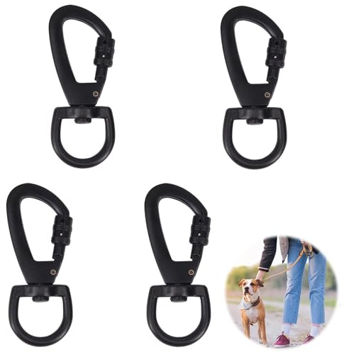 4 st roterande karbinhake, karbinhake, nyckelring, klätterkarbinhakar, mini karbinhake, rak dörrkarbin, karbinhake utan lås för bergsklättring hängmattor, backpacking, utomhus, rem
