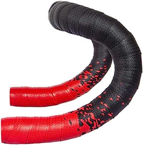 Lenkerband, Straße, bunt, Farbverlauf, Fahrradbänder/weiches Anti-Vibrations-Lenkerband, Fahrradzubehör for Rennräder (Farbe: Schwarz, Rot) (Farbe: Schwarz, Rot) ( Color : Black Red , Size : One Size