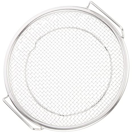 PRETYZOOM Cestello Per Friggere in Acciaio Resistente Manico Lungo, Scolapasta Per Patate e Cestino Per Patatine Fritte Ø22 Cm, Riutilizzabile Per Cucina Domestica e Fritti Vari