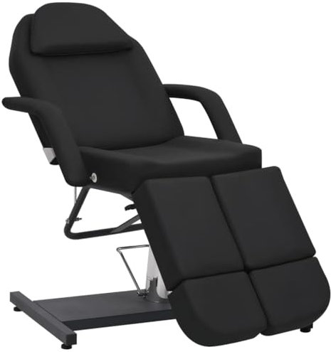 ZEYUAN Kosmetikstuhl Kunstleder Schwarz 180x62x78 cm, Massagestuhl, Kosmetik Liege, Tantra Liege, Behandlungsliege, Pediküre Stuhl, Fusspflege Stuhl, Bett Für Wimpernverlängerung - 110268