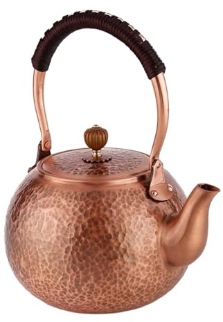 Fu Tea Pot Teawear - 1.2L Violet Copper Teapot for Stovetop Electric/Induction/Gas Stoves - Water Boiler Jug for The Perfect Brew