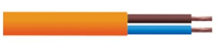 20 Metres x 2 Core 1mm Orange Flex Cable Wire Lead Garden Mower Strimmer Hedge Trimmer
