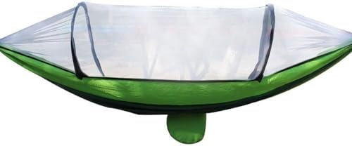 JvFbjLF Hamaca Mosquitera Soporte automático Mosquitera Hamaca Ultraligera Nylon Hamaca Cifrado Malla(Green)