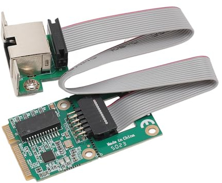 Tarjeta Mini PCIE Gigabit Ethernet, Tarjeta de Red Half Duplex Completa 10 100 1000Mbps, Tarjeta Nic LAN RJ45 para Convertidor de Adaptador LAN VLAN para PC de Escritorio