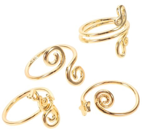 GALPADA 4stücke Verstellbare Damen-zehenringe Offener Fußschmuck Mit Zirkonia Goldfarbene Zehenringe Für Damen Handgefertigte Kleine Zehenringe Als Strand-accessoire Im Sommer