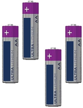 Batteria AA Ultra Lithium 4 Unità, Ø14,5 x 50,5 mm, per uso in dispositivi elettronici ad alta richiesta, come telecamere e telecomandi