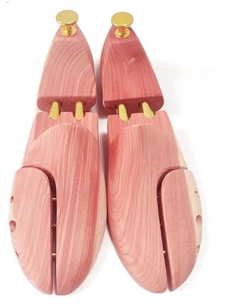 SHBHWS Shoe Trees Twin Tube Red Wood Adjustable Shoe Shaper Men's Shoe Tree Adjustable Shoe Tree Wood Shoe Tree Wooden Shoe Trees(EU 41 42)
