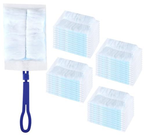 42 plumeros magnéticos electrostáticos, plumero de microfibra, con asa, contra el polvo, plumero de repuesto, para pelo de animales, polvo y suciedad