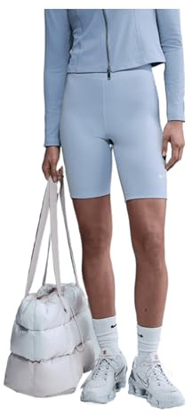 Nike Sportswear Classics Biker-Shorts Mit Hohem Taillenbund Für Damen (Ca. 20,5 cm), Blue Tint/Sail, DV7797-423, S