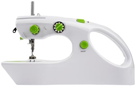 SM-207 Europäische Standardnähmaschinen, Nähmaschine Anfänger, Freistehender Arm Haushalt Elektro-Dual-Wire Handnähmaschine für Zuhause, Kunsthandwerk und Reparaturen Dicke Stoffe