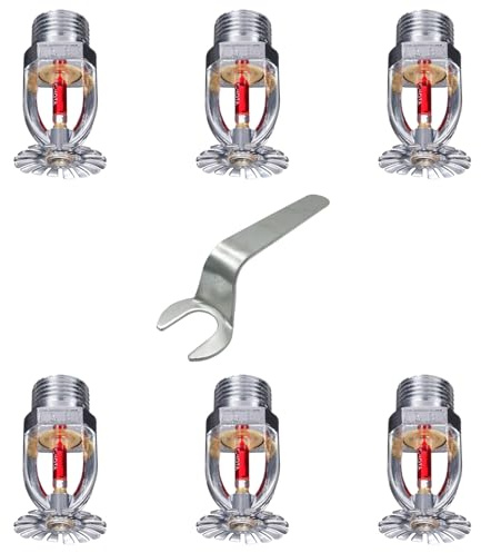 Wuyangcun Pendent - Cabezales de rociadores de incendios DN15 1/2 pulgada NPT 68 °C, supresión automática de incendios con llave universal