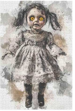 1000-teiliges Papp-Puzzlespiel, Film-Horror-Puppe, Entspannungs-Puzzlespiele, Denksport für Kinder und Erwachsene, Geschenke-26x38cm