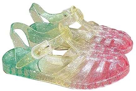 Generisch Sandalias para niñas y niños, cómodas, para playa, piscina, al aire libre, verano, ocio, zapatos de juego, para niños de 2 a 10 años, verde, 25 EU