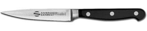 Ambrogio Sanelli, Maitre Spelucchino 11 cm, Coltello da Cucina con Lama in Acciaio Inox all'Azoto e Manico Ergonomico, Coltelli da Cucina Professionali, Made in Italy
