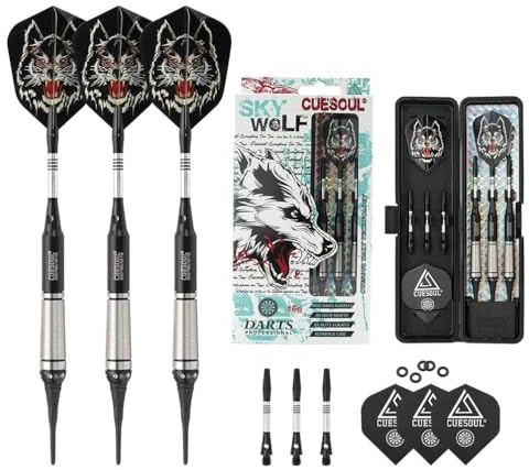 CUESOUL New Soft Tip Darts 3 Complete Darts 16-Gram Barrels F2201