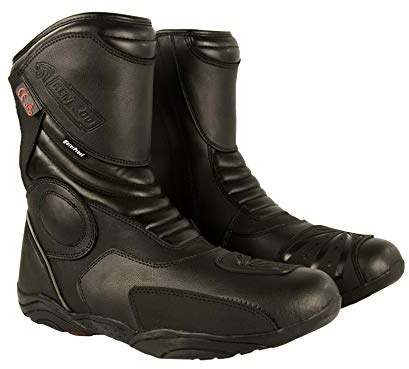 Zerimar Stivali Pelle da Motociclista | Stivali Pelle Moto | Stivali per Moto | Stivali Pelle Motociclista