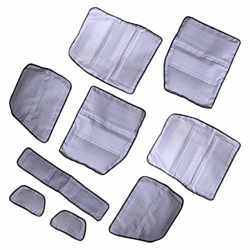 Kit d'isolation Thermique phonique de fenêtre arrière de Toit Rigide de Toit de 9 pièces adapté pour Jeep Wrangler JL 4 Portes 2018-2022
