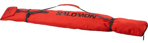 Salomon Original 1 Pair Unisex-Skisack mit verstellbarem Design und für dauerhafte Leistung und einfache Aufbewahrung, kompatibel mit Ski 160-210cm lang, Fiery Red