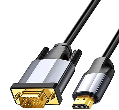 HDMI zu VGA 1080p Full HD Kabel, SELIACR 1.8m HDMI Stecker zu VGA Stecker Kompatibel mit Desktop Computer Laptop HDTV Monitor Raspberry Pi Xbox TV