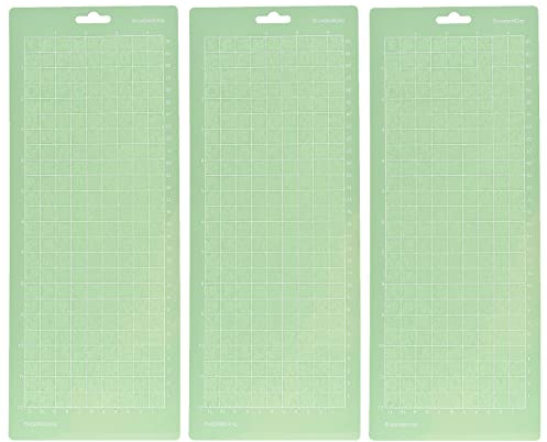 3 Stück Schneidematte Plotter Matte Set Handwerks Schneidematten Klebend rutschfeste strapazierfähige Matte zum Nähen, Quilten und Kunst 14 cm x 35,5 cm Ersatz-Zubehör, Grün