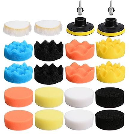 EdvenA 22 Stück/Set 75 mm Auto Polierschwamm Schaumstoff Polierpads Set Polierscheibe entfernt Kratzer Elektrowerkzeuge Zubehör