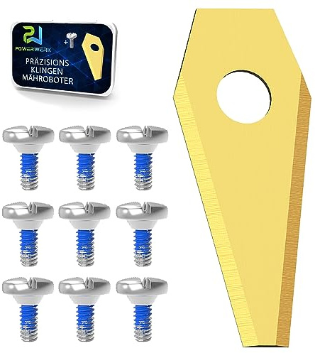 Power Werk® - 30 Stück Ersatzmesser für Mähroboter - Kompatibel mit BOSCH Indego Modelle mit Schrauben - Universal Ersatzklingen - Rasenroboter Messer Messerset - 30 Stück