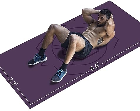 LaiEr Yoga Matte Extra Größe TPE Übungsmatte für Männer rutschfeste Matte für Training, Fitness, Gym, Pilates, Sit-Ups, Dehnen mit Tragetasche für Gurt (200cmX100cmX6mm)