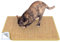 Domkan Kratzmatte Katze, Sisal Teppich Katzen 60x40cm, Kratzteppich Katze rutschfest, Sisalmatte fur Katzen mit Klettverschlus, Katzenkratzmatte für Sofa Möbel Tür Kratzschutz, Braun