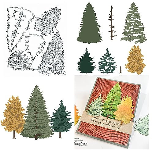Christmas Layers Trees Metal Die Cuts,Christmas Tree Leaf Cutting Dies Cut Stencils for DIY Embossing Photo Decorative Paper Dies Scrapbooking Card Making