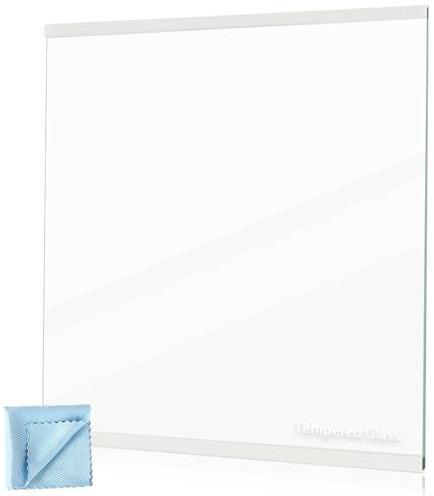 [Upgraded] W11130202 Freezer Glass Shelf, Refrigerator Glass Shelf (Upper) fit for Whirlpool/Ikea Refrigerators, Replaces W10773886, W10527848, WPW10527848, Size 11.69 X 11.37