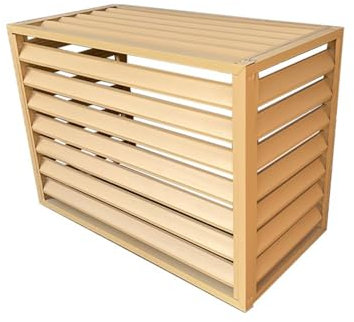 Cache Climatiseur Exterieur en Alliage d'aluminium, Cache Pompe a Chaleur Extérieur Cache Clim Exterieure Facile À Installer 3 Tailles (Color : B, Size : 4_100*70 * 50CM(1.5P))