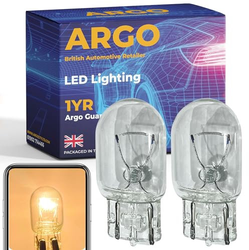 Argo 582 W21w Bulb Halogen 3000k Rear brake light bulbs Stop Tail DRL Daytime Running Lights T20 Bulb Reverse Back W3x16d Up Car Van 382w Bulbs 12v 21w Bulb