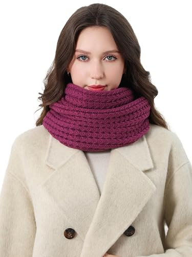 DonDon Schal Damen Winter Winterschal Strickschal Loop Schal Schlauchschal