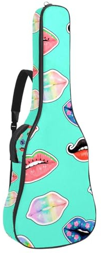 Eslifey Tasche für Akustikgitarre, Unterwäsche, verstellbarer Schultergurt, Gitarrenkoffer, Gigbag 101,6 cm, 104,4 cm, 106,7 cm, Mehrfarbig 4, 42.9x16.9x4.7 in, Taschen-Organizer