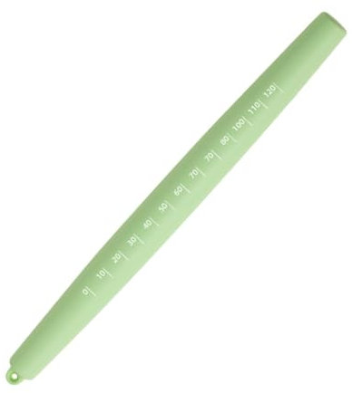 KANLVU Silicone Rolling Pin Baking Professional Non-Stick Dough Roller with Band Roller Pin Smooth Baking Roller for Pasta, Pie Crust, Cookie, Pizza(Green)