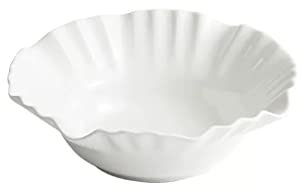 BODHIS Ensaladera Oblicua, frutero Grande de cerámica, tazón Blanco para Sopa y Fideos, tazón Grande para el hogar, Juego de Dos Piezas, tazón para Mezclar ensaladas