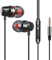Van Ness Ecouteurs Filaire, Ecouteur avec Microphone et Contrôle du Volume, Oreillette Filaire Stéréo Anti-Bruit Compatibles la Plupart des Appareils 3,5 mm pour iPhone, Android, MP3 etc. Noir