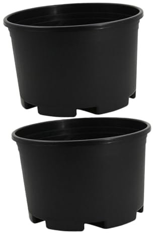 ibasenice Lot de 2 Grands Pots en Plastique Noir 30 Cm pour Plantes D'intérieur Drainage, Jardinières Larges Adaptées à Orchidées et Jardinage, Pots Résistants et Légers pour Balcon