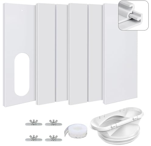Fensterabdichtung für Mobile Klimageräte Set, Klimaanlage Fensterabdichtung Rolladen, mit 150mm Klimaanlage Schlauch Adapter für Abluftschlauch Mit Durchmesser 13/15cm
