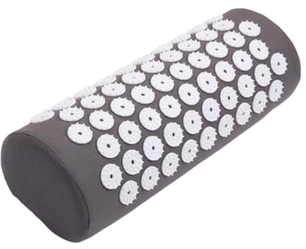FashionCha Akupressurmatte Akupressurkissen für Nacken, Kopf und Schultern, Magnetfeldtherapie und Akupressurmassagekissen, Akupressurnackenkissen für Frauen und Männer Reisen, Zuhause, Hotel, Grau
