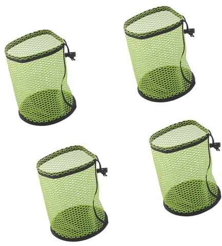 Pocoiau 4 Stück Golfball-Organizer, Netzbeutel, 50 Kapazität, verstellbarer Kordelzug, Tasche für Outdoor-Sport, Tennis, Baseball, Aufbewahrung
